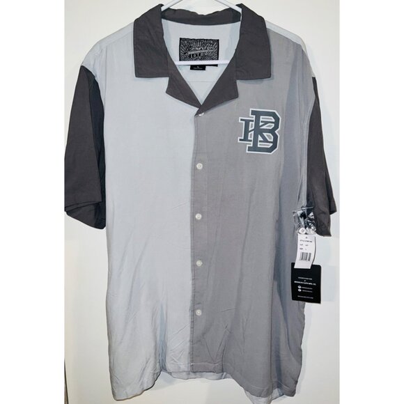New Brooklyn Cloth Mens Two-Tone Gray Button-Up Shirt In Large Size - Picture 1 of 4